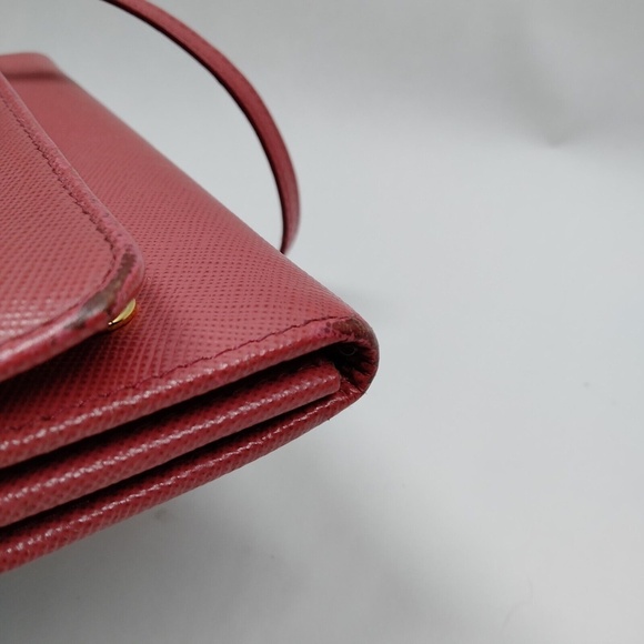 Prada Saffiano Crossbody Leather Wallet - Picture 9 of 10